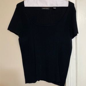 Black form fitting top